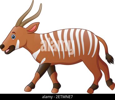 Vektor-Illustration von Cartoon Bongo Antilope Stock Vektor
