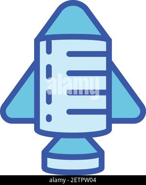 Raumschiff-Symbol. Umriss Raumschiff Vektor-Symbol für Web-Design isoliert auf weißem Hintergrund Stock Vektor