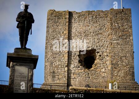 Clitheroe SCHLOSS Kriegsdenkmal Ribble Valley in Lancashire Stockfoto