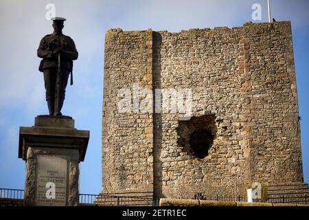 Clitheroe SCHLOSS Kriegsdenkmal Ribble Valley in Lancashire Stockfoto