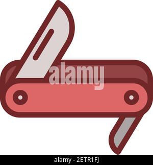 Army Taschenmesser Symbol. Outline Armee Taschenmesser Vektor-Symbol für Web-Design isoliert auf weißem Hintergrund Stock Vektor