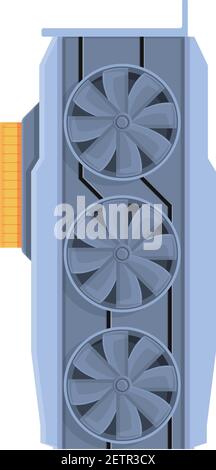 Symbol für die Hardware-gpu-Karte. Cartoon der Hardware gpu Karte Vektor-Symbol für Web-Design isoliert auf weißem Hintergrund Stock Vektor