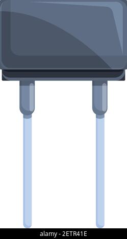 Symbol für Diodenwiderstand. Karikatur von Diode Widerstand Vektor-Symbol für Web-Design isoliert auf weißem Hintergrund Stock Vektor
