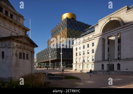 Birmingham Stadtzentrum Wahrzeichen Bibliothek von Birmingham in Centenary Square Von der Architektin Francine Houben Stockfoto