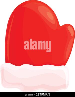 Handschuh weihnachten Süßigkeiten Symbol. Cartoon von Handschuh weihnachten Süßigkeiten Vektor-Symbol für Web-Design isoliert auf weißem Hintergrund Stock Vektor