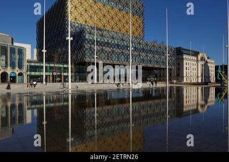 Birmingham Stadtzentrum Wahrzeichen Bibliothek von Birmingham in Centenary Square Von der Architektin Francine Houben Stockfoto