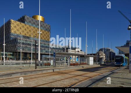 Birmingham Stadtzentrum Wahrzeichen Bibliothek von Birmingham in Centenary Square Von der Architektin Francine Houben Stockfoto