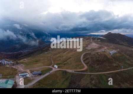 Mt Buller Stormy Aerial Views Stockfoto
