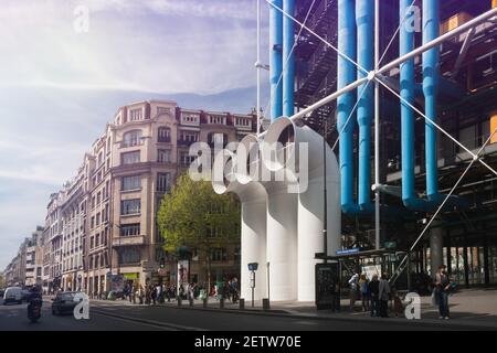 National Center for Art and Culture Georges Pompidou Stockfoto