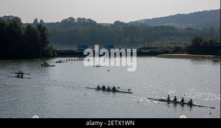 Linz, Österreich, Samstag, 24th. August 2019, 24th. August 2019, FISA World Rowing Championship, Regatta, [obligatorische Gutschrift; Peter SPURRIER/Intersport Images] Stockfoto