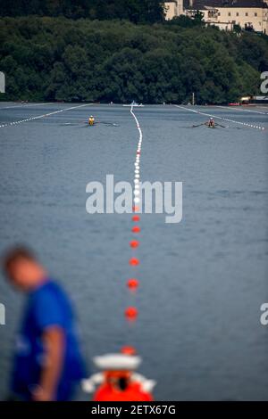 Linz, Österreich, Sonntag, 25th. Aug 2019, FISA World Rowing Championship, Regatta, [Pflichtnachweis; Peter SPURRIER/Intersport Images] 15:48:41, Sonntag Stockfoto