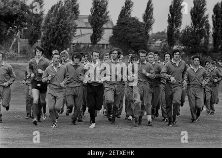 Leeds United FC Mannschaftstraining 1971 Juli Stockfoto