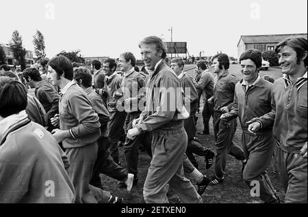 Leeds United FC Mannschaftstraining 1971 Juli Stockfoto