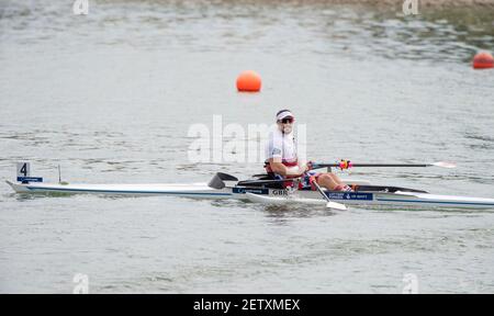 Linz, Österreich, Sonntag, 1st. September 2019, FISA-Weltmeisterschaft im Rudern, Sonntag Finaltag [Pflichtnachweis; Peter SPURRIER/Intersport Images] 13:30:26 01/09/2019 Stockfoto