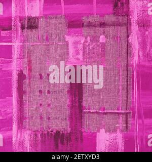 Abstrakte Illustration rosa Stoff applique. Ethnischer Hintergrund Stockfoto