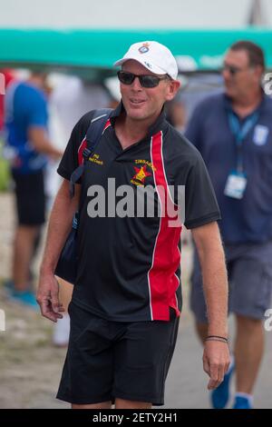 Linz, Österreich, Donnerstag, 29th. Aug 2019, FISA World Ruder Championship, Regatta, Boat Park Area, [Pflichtnachweis; Peter SPURRIER/Intersport Images] 08:08:10 29.08.19 Stockfoto