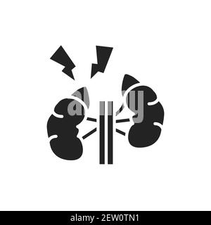 Symbol für die Farblinie der Addison-Krankheit. Isoliertes Vektorelement. Stock Vektor