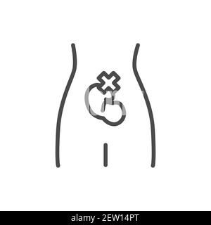 Symbol für die Linie der Unfruchtbarkeit. Skizzieren Sie das Piktogramm für die Webseite. Stock Vektor