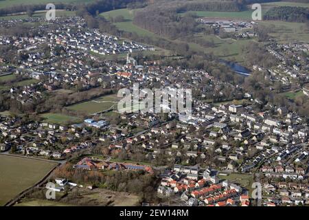 Luftaufnahme von Boston Spa, in der Nähe von Wetherby, West Yorkshire Stockfoto