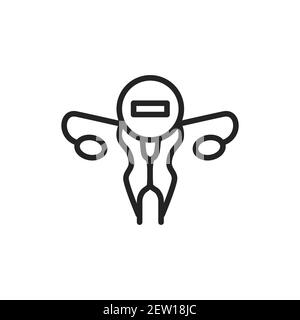 Symbol für die Linie der Unfruchtbarkeit. Skizzieren Sie das Piktogramm für die Webseite. Stock Vektor