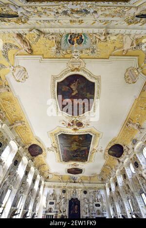 Deutschland, Bade Württemberg, Bodensee (Bodensee), Salem, Schloss und ehemalige Zisterzienserabtei Salem, Schloss Salem, Kaisersaal Stockfoto