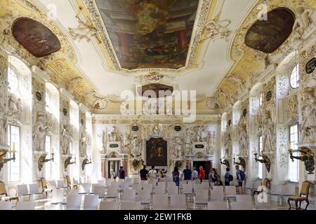 Deutschland, Bade Württemberg, Bodensee (Bodensee), Salem, Schloss und ehemalige Zisterzienserabtei Salem, Schloss Salem, Kaisersaal Stockfoto