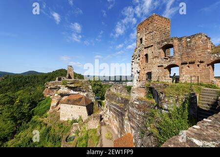 Deutschland, Rheinland Pfalz, Wasgau, Pfälzerwald, Dahn, Ruine der Burg Altdahn Stockfoto