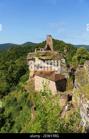 Deutschland, Rheinland Pfalz, Wasgau, Pfälzerwald, Dahn, Ruine der Burg Altdahn Stockfoto