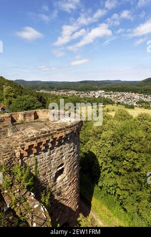 Deutschland, Rheinland Pfalz, Wasgau, Pfälzerwald, Dahn, Ruine der Burg Altdahn Stockfoto