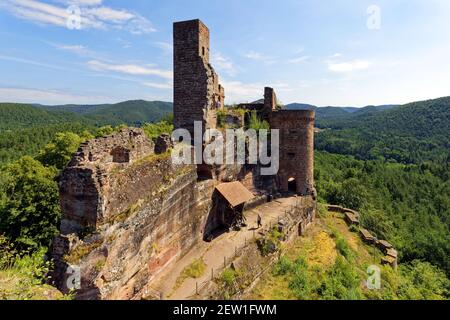 Deutschland, Rheinland Pfalz, Wasgau, Pfälzerwald, Dahn, Ruine der Burg Altdahn Stockfoto