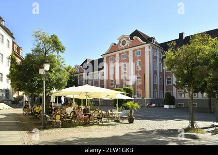 Deutschland, Baden Württemberg, Bodensee (Bodensee), Meersburg, Schlossplatz (Schlossplatz), Neues Schloss Stockfoto