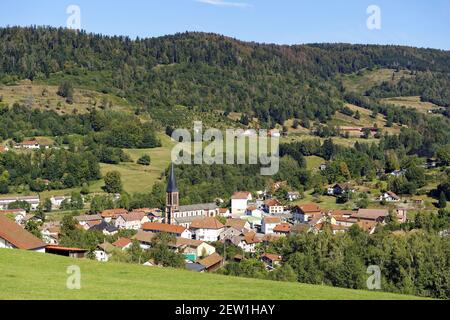 Frankreich, Vogesen, Oberes Moseltal, Parc Naturel Regional des Ballons des Vosges (Regionaler Naturpark Ballons des Vosges), Saint Maurice sur Moselle Stockfoto