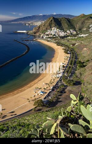 Spanien, Kanarische Inseln, Teneriffa, Playa de Las Teresitas Stockfoto