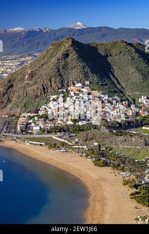 Spanien, Kanarische Inseln, Teneriffa, Playa de Las Teresitas Stockfoto