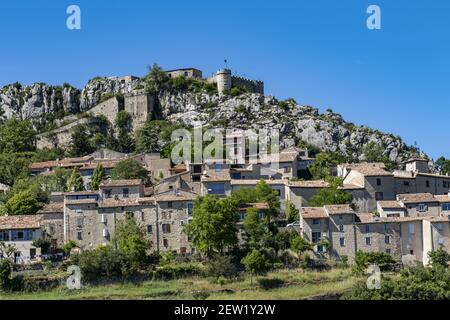 Frankreich, Var, regionaler Naturpark Verdon, Dorf Trigance Stockfoto