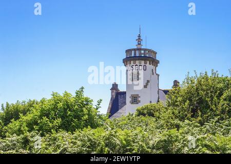 Frankreich, Côtes-d'Armor (22), île de Bréhat, le phare du Rosédo Stockfoto