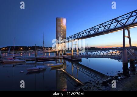 Frankreich, Morbihan (56), Lorient, Cité de la Voile Éric Tabarly, conçue par l'architecte Jacques Ferrier Stockfoto