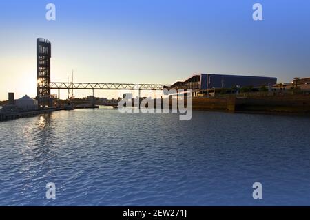 Frankreich, Morbihan (56), Lorient, Cité de la Voile Éric Tabarly, conçue par l'architecte Jacques Ferrier Stockfoto