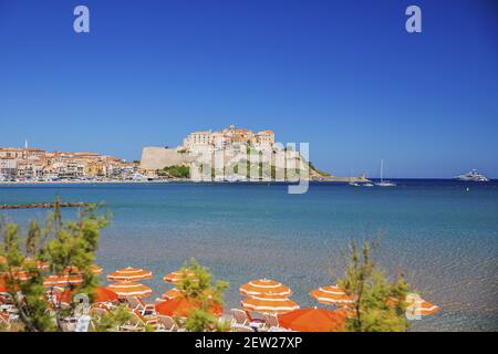 Frankreich, Haute-Corse (2B), Balagne, Golfe de Calvi, die Zitadelle Stockfoto