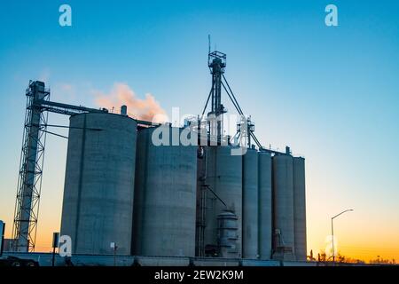 Foster Farms feed Werk in Delhi Kalifornien USA Stockfoto