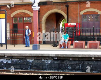 Monkseaton Metro Staion, Whitley Bay, Großbritannien Stockfoto