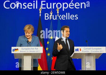 angela merkel und nicolas sarkozy Stockfoto