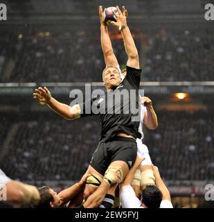 ENGLAND V NEUSEELAND IN TWICKENHAM 21/11/09. BRAD THORNE. BILD DAVID ASHDOWN Stockfoto