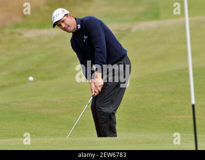 DIE OPEN TURNBURY 2009. 2nd TAG 17/7/2009. PADRAIG HARRINGTON AUF DER 12TH. BILD DAVID ASHDOWN Stockfoto