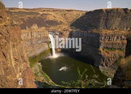 Palouse Falls Washington State. Die wunderschönen Palouse Falls im Palouse Falls State Park, Washington, USA. Stockfoto