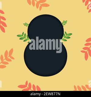 8 märz. Glückliche Frauen Tag Blumen Grußkarten Stock Vektor