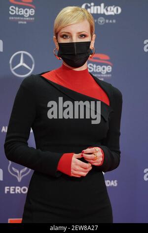 Madrid, Spanien. März 2021, 02nd. Schauspielerin Natalia de Molina bei der Fotocall für 8th Ausgabe der Feroz Awards in Madrid am Dienstag, 02. März 2021. Quelle: CORDON PRESS/Alamy Live News Stockfoto