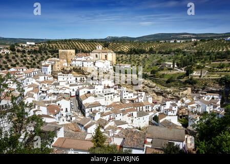 Weißes Dorf von Setenil de Las Bodegas, Andalusien Spanien Stockfoto