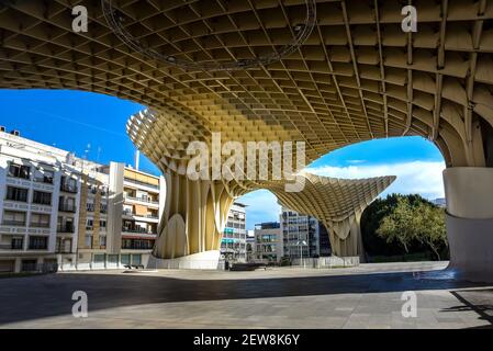 Top of Metropol Parasol, Plaza de la Encarnacion, Sevilla, Spanien Stockfoto