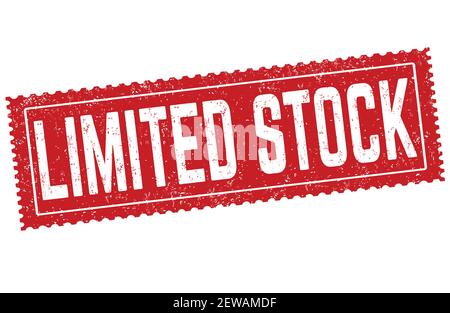 Limitierter Stock Grunge Gummistempel auf weißem Hintergrund, Vektorgrafik Stock Vektor